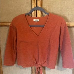 Madewell burnt orange shirt